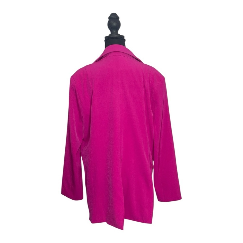 White Birch Black Label Pink Chic Double Breasted Preppy Oversized Blazer Size L - Picture 7 of 11
